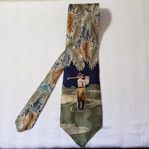 Tommy Bahama Golfer Tie w/ Palm Leaves NWOT